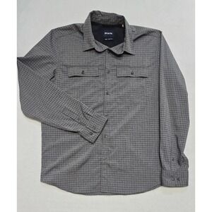 Prana Garvan Long Sleeve Shirt Gray Men's Size Large Outdoor Active # M21212643‎